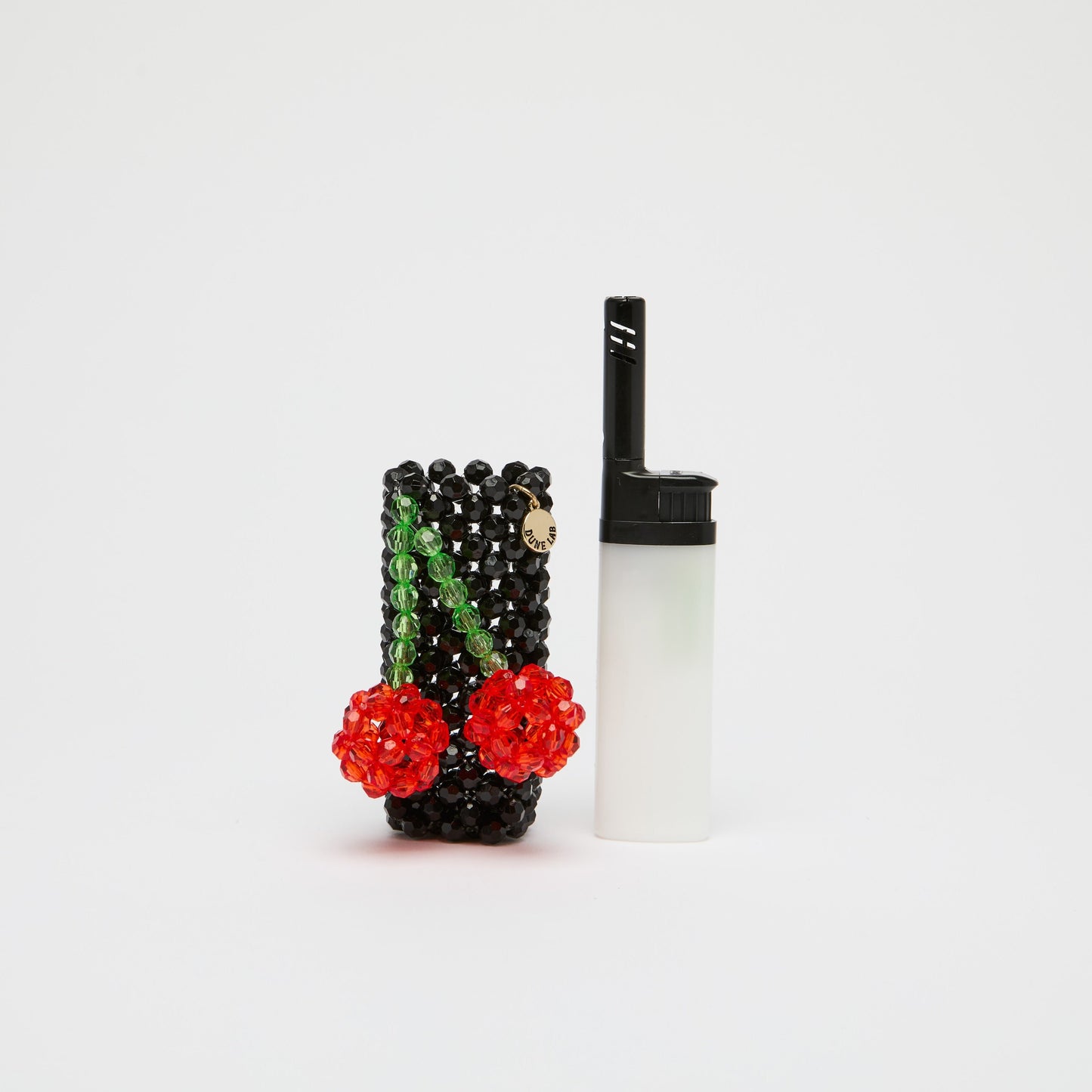 Cherries Beaded Lighter Case